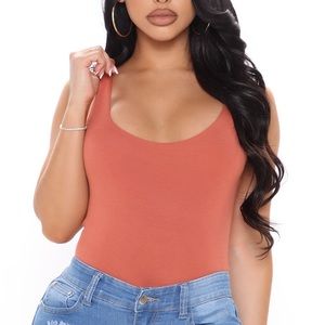 Fashion Nova Rust Double Lined Cami Tank Top - Small